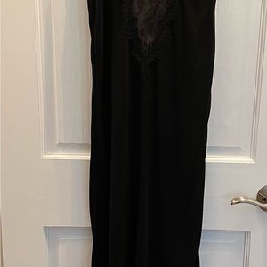 Jessica McClintock Black Vintage Dress with Nude Underlining
